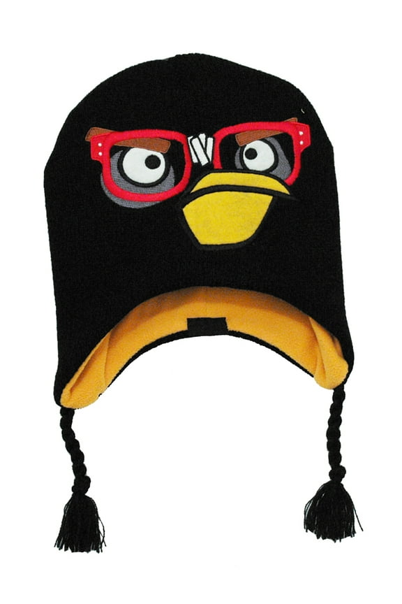 rovio black bird video game kids boys pilot peruvian laplander hat