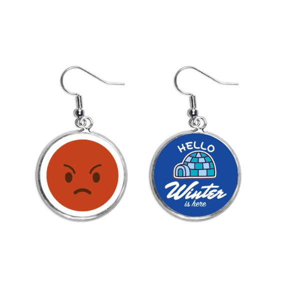 angry red cute online chat fdangle drop winter ice earring jewelry