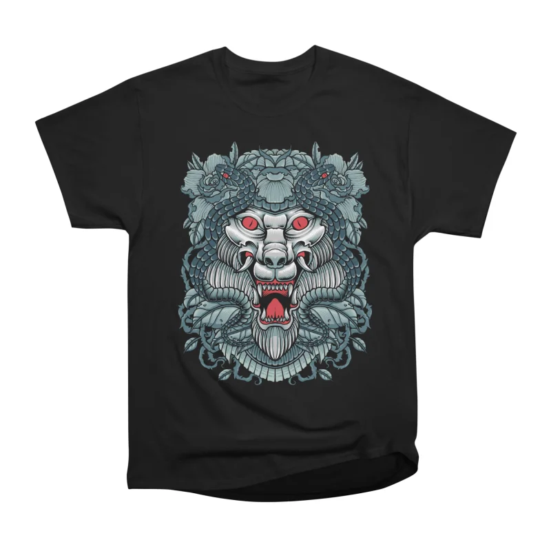 angry wolf T-Shirt Tee Gift For Him Merch For Her Apparel For Friend ...