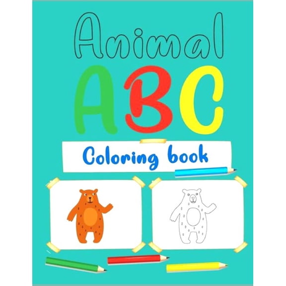 animal ABC COLORING BOOK : Anxiety animals ABC Coloring Books For Adults And Kids Relaxation And Stress Relief (Paperback)