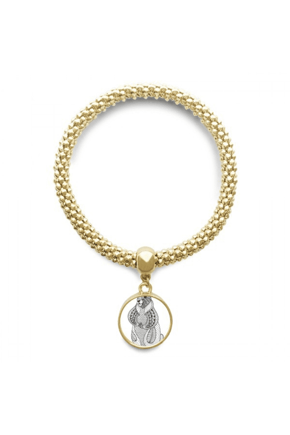 animal big mouse picture en bracelet round pendant jewelry chain