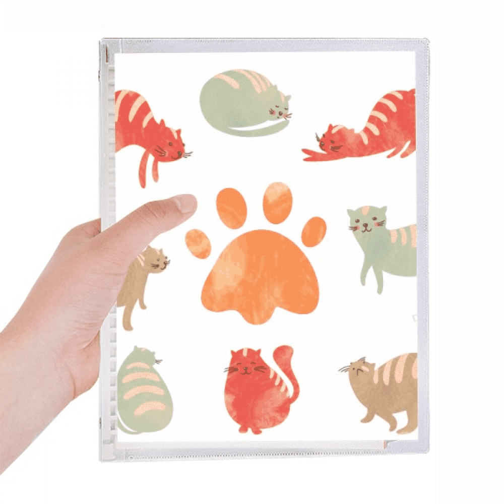 animal cute cat faly footprint notebook loose diary refillable journal statiry