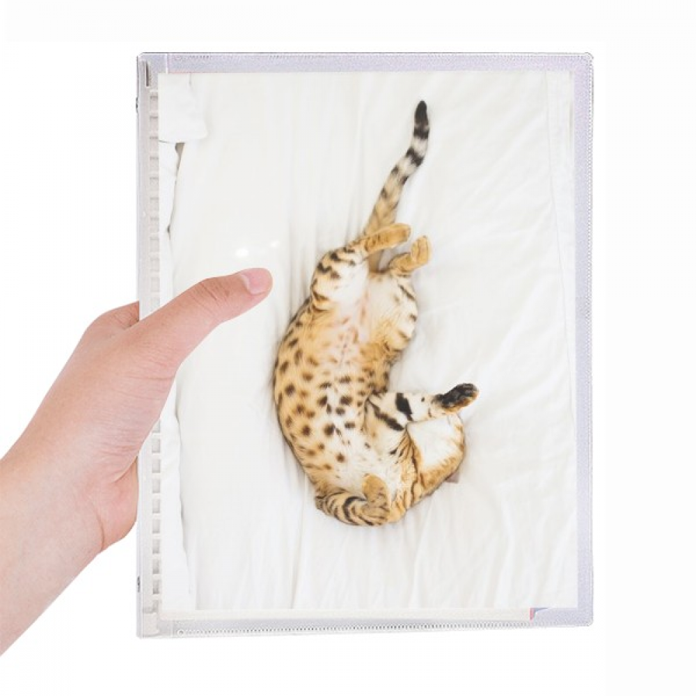 animal ocelot cat photograph notebook loose diary refillable journal statiry