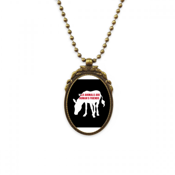 animals are humans friends antique necklace vintage bead pendant keychain