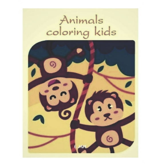 animals coloring kids: 50 great animal coloring picture collections. (Paperback)
