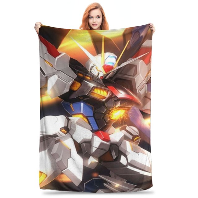 animation Blanket Gundam Soft Plush Flannel Warm Bed Throws Blankets