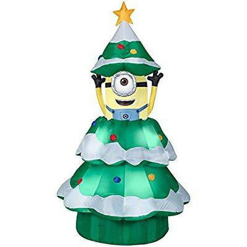 HTF Despicable Me lighted Minion Present Christmas fashion Inflatable