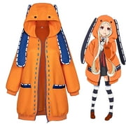 anime kakegurui yomoduki runa hooded jacket coat