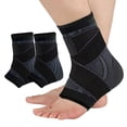 thumbnail image 1 of BN-LINK Ankle Brace, Ankle Compression Sleeve With Adjustable Wrap, Ankle Support for Sprained Ankle, Plantar Fasciitis Relief Brace, for Sports, XL, Blue, 1 of 8