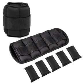 BN-LINK Adjustable Ankle Weights Set of 2 (5lbs*2), 1-5Lbs Removable Sandbags Leg/Wrist/Arm Weights for Women Men, Modularized Leg Weight Straps for Yoga, Walking, Running, Gym