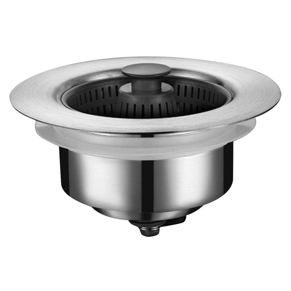 anna 3 in 1 Stainless Steel Sink Aid PressType Sink Drain Strainer
