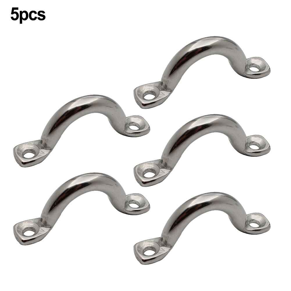 anna 5pc Stainless Steel Pad Eye Strap for Boat Door Handle Pull Door