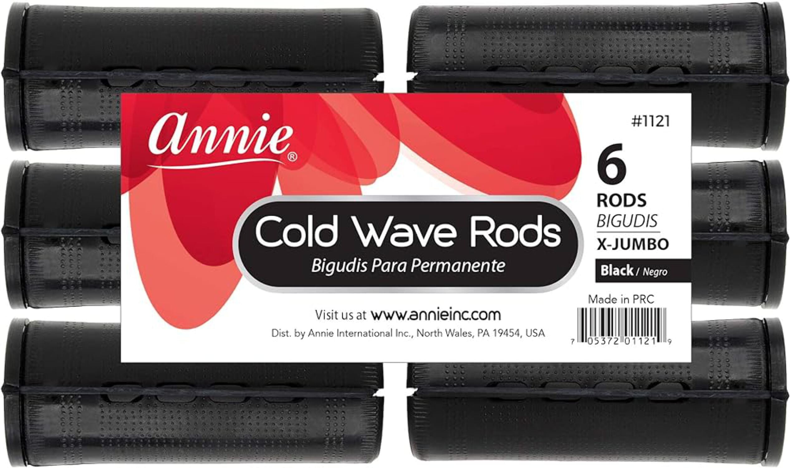 ANNIE - Professional Cold Wave Rods 6 PCs X-LARGE BLACK - Walmart.com