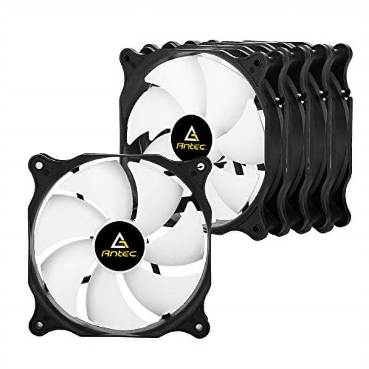 antec 120mm case fan, pc case fan high performance, 3-pin connector, f12 series 5 packs - image 1 of 7