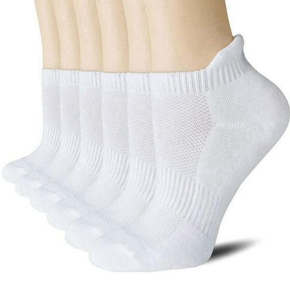 anti odor socks for Men & Women , Size Hiking and Sports , 6 Pairs Multi-Size Options for Running, Hiking and Sports , Short socks Thick Cushion White