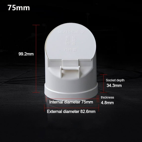anti-rat universally Large Displacement Anti Odor Pipe Valve Multifunctional Strainer Plug Drainage Pipe Floor Drains Insect-proof Roof Cover Rain Pipe Cap 75MM