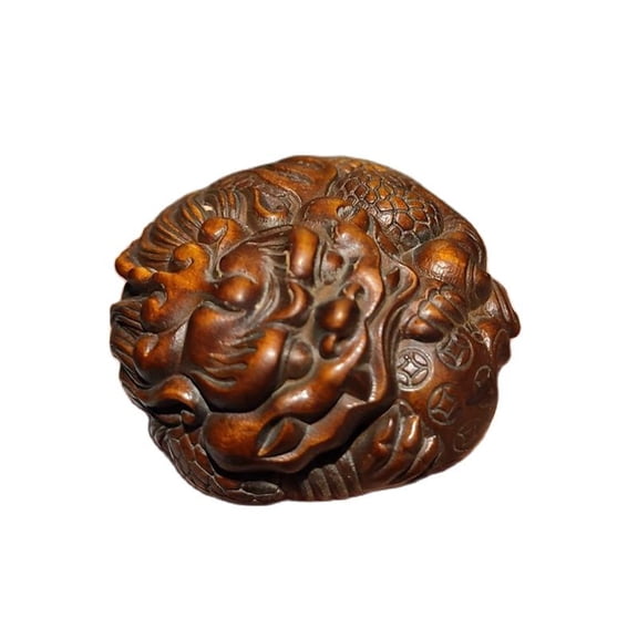 antique asian wood carving Exquisite Handmade Statuette figurine small mini luck