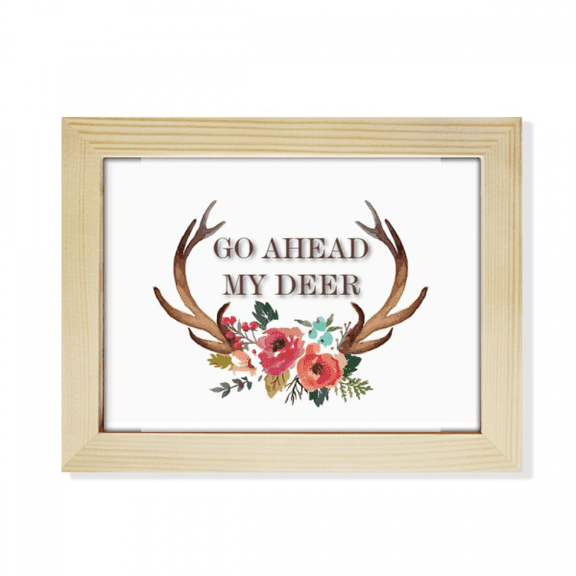 antlers advance encouflowers desktop photo frame picture art decoration painting 6x8 inch