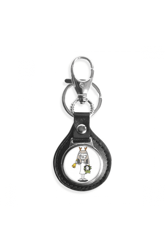 antlers bastet bell garland key link chain keyholder finder hook metal