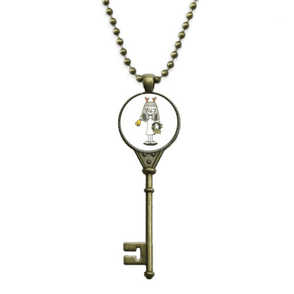 antlers bastet bell garland key necklace pendant tray embellished chain