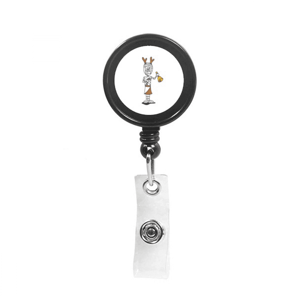 antlers bell crutch Retractable Keychain Badge Holder ID Badge
