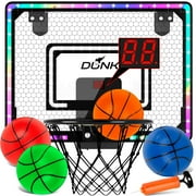 antokstone LED Lights Easy Install Toy Sports Equipment with Basketball Hoop, Multicolor