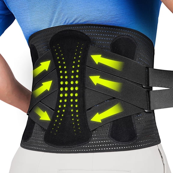 aoFIT Back Brace for Men Lower Back Pain Women Relief with 360-Degree Biochemical Hug Support Soft Breathable Fabric