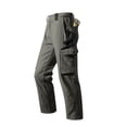 thumbnail image 1 of aohooy Big Men Cargo Work Pants Functional Fleece Lined Pant Waterproof Multi Pockets Elastic Waist Outdoor Trousers Gray,S, 1 of 8