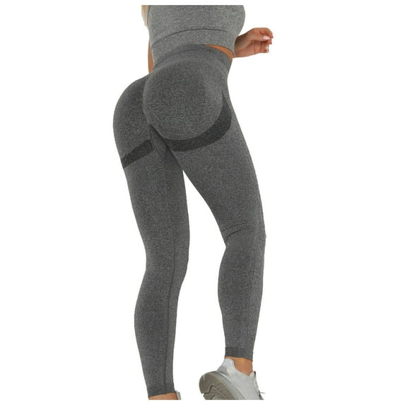 aohooy Boot Cut Leggings Woman - High Waist Gym Running Yoga Pants Butt Lift Workout Tights Tummy Control Scrunch Trousers Dark Gray,M