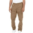 thumbnail image 1 of aohooy Bootcut Cargo Pants Men Relaxed Fit Casual Jogger Pant Elastic Waist Hiking Workout Sweatpants with Multi Pockets Khaki,XXXL, 1 of 8