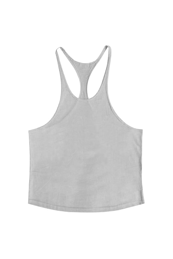 Compressed Tank Tops for Men Cool Sleeveless Muscle Shirts Workout Exercise Bodybuilding Training Vests Gray,XL