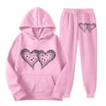 thumbnail image 1 of aohooy Ladies Cute Cat Graphic Sweatshirt and Sweatpants 2 Piece Outfits Lounge Sets for Women Tracksuit Sweatsuit 2025 Spring Trendy Loungwear Pink,XXXL, 1 of 4