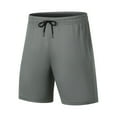 thumbnail image 1 of aohooy Men's Athletic Running Mesh Shorts Quick Dry Drawstring Elastic Waist Big and Tall Summer Gym Workout Training Shorts Dark Gray,XXXXL, 1 of 4