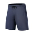 thumbnail image 1 of aohooy Men's Big and Tall Gym Athletic Running Mesh Shorts Quick Dry Drawstring Elastic Waist Summer Workout Training Shorts Navy,XXXXL, 1 of 5