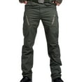 thumbnail image 1 of aohooy Men's Skinny Cargo Pants Lightweight Hiking Tactical Pant Work Outdoor Waterproof Trousers with Multi Pockets Green,M, 1 of 7
