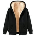 thumbnail image 1 of aohooy Mens Fleece Sweatshirt Zipper Oversized Thick Sherpa Lined Hoodies Coats Winter Warm Jackets with Pockets Sweatshirts Black,L, 1 of 3