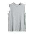thumbnail image 1 of aohooy Sleeveless T Shirts for Men Cotton Summer Casual Soft Comfy Lightweight Crewneck Tank Tops Cooling Big and Tall Pullover Basic Vests Gray,XXL, 1 of 4