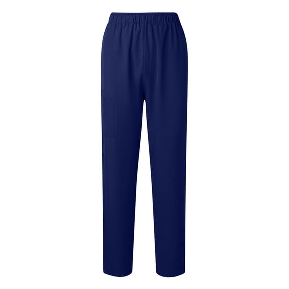 aohooy Straight Leg Scrub Pants for Women,Elastic Waisted Unisex Drawstring Plus Size Stretch Pants with Pockets Dark Blue,XXXXL