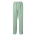 thumbnail image 1 of aohooy Straight Leg Scrub Pants for Women,Unisex Plus Size Stretch Drawstring Elastic Waisted Pants with Pockets Mint Green,XXXXXL, 1 of 8