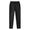 thumbnail image 1 of aohooy Wide Pants for Women Trendy Elastic High Waist Casual Lightweight Jogger Sweatpant Solid Baggy Pull On Pant with Pocket Black,L, 1 of 7