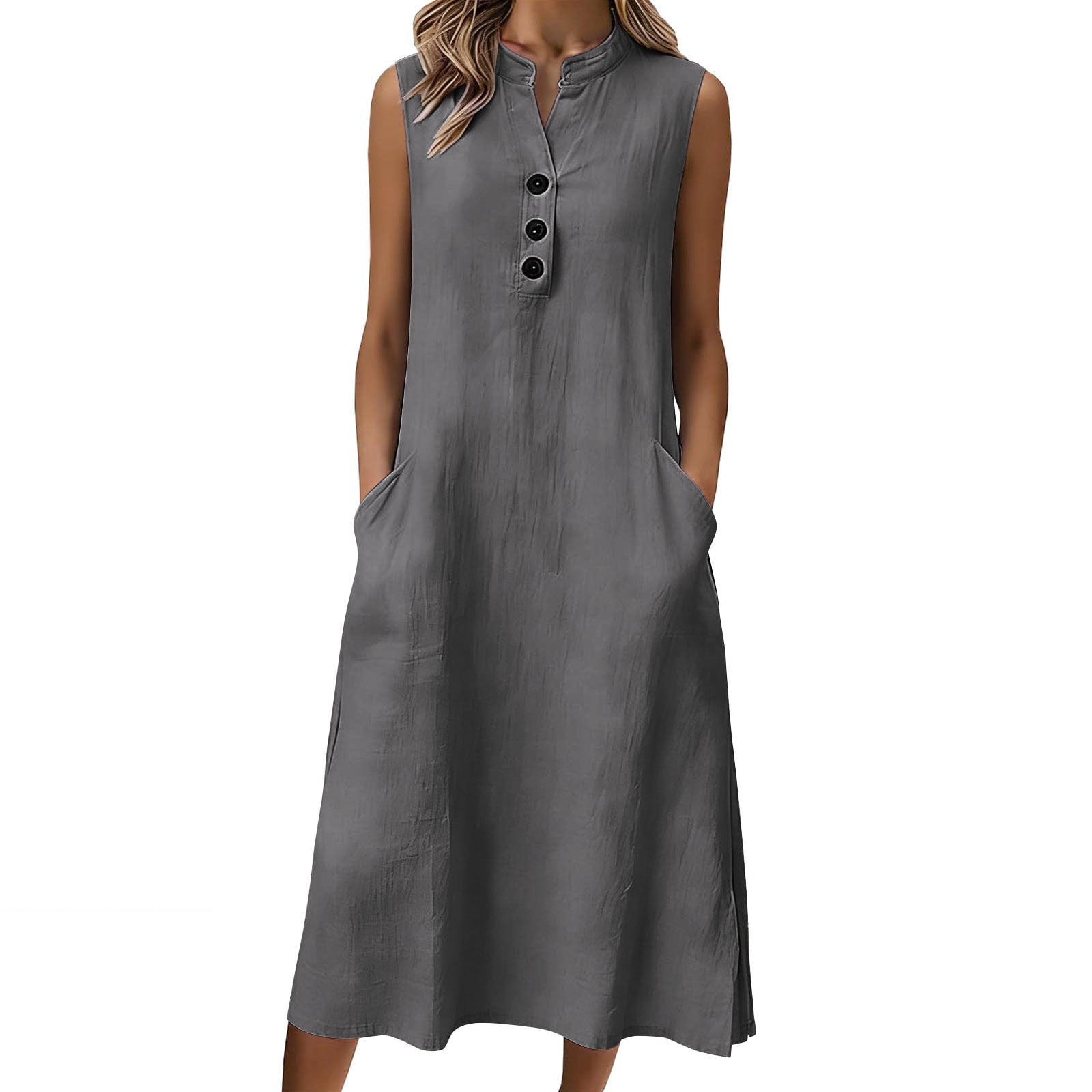 gauze knee length dress Gauze Dress