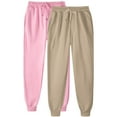 thumbnail image 1 of aohooy Women Sweatpants 2 Pack,Womens Joggers Pants Elastic Waisted Sweatpant with Pockets Drawstring Casual Active Workout Running Sports Trousers 2024 Beige,M, 1 of 2