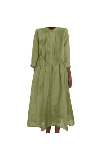 Cotton Linen Dresses Shirts