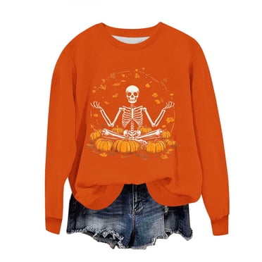 ASDFVBKG Sweatshirts Women Halloween Horror Long Sleeve Ghost Graphic Sweaters Oversized Round Neck Top Trendy Fall Soft Pullover Green L 50192c52 E8f1 4a4f 9435 01f2bd98b38c.743fd29ff3e58d5ad8427719723989db