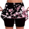 thumbnail image 1 of aohooy Womens High Waist Athletic Shorts Casual Elastic Tennis Yoga Shorts with Lined Stretchy Floral Print Tummy Control Skinny Joggers 2026 Multicolor,XXXXL, 1 of 5