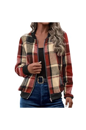 Buffalo Plaid Jacket Womens