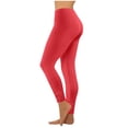 thumbnail image 1 of aohooy Womens Tummy Control Leggings Plus Size Elastic High Waisted Stretch Yoga Pant Soft Butt Lifting Workout Gym Tights Red,XXXXL, 1 of 7