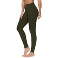 thumbnail image 1 of aohooy Workout Leggings for Women Butt Lifting High Waisted Stretchy Tummy Control Legging Gym Running Solid Trendy Yoga Pants Army Green,S, 1 of 4