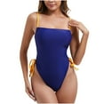 thumbnail image 1 of Amkhujs 1 Piece Swim Suits for Women Bathing Suit Drawstring Swimsuits Paded Swimwear, 1 of 7