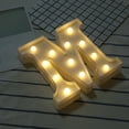 thumbnail image 1 of aoksee Alphabet LED Letter Lights Light Up White Plastic Letters Standing Hanging M Gift on Clearance, 1 of 3